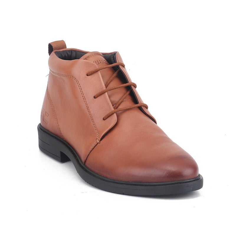 Red Chief Comfortable Genuine Leather Laceup Boot For Men | Rc4024 Tan - Image 3